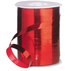 DecoWoerner Cintas De Regalo>Banda Metálica Brillante, Anchura 10 Mm, Roja