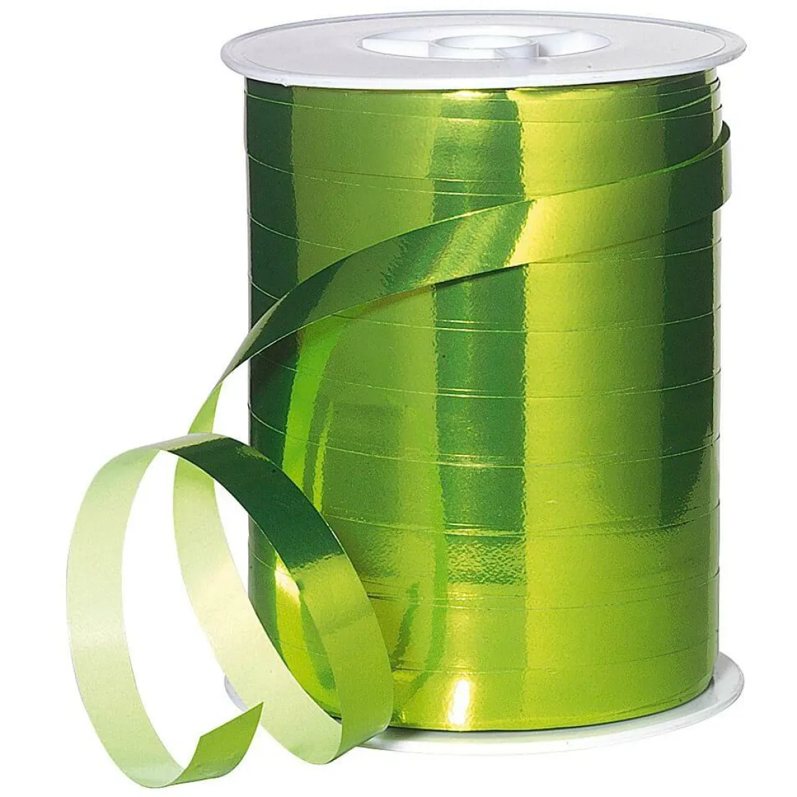 DecoWoerner Cintas De Regalo>Banda Metálica Brillante, Anchura 10 Mm, Color Manzana