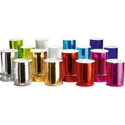 DecoWoerner Cintas De Regalo>Banda Metálica Brillante, Anchura 31 Mm, Color Claro