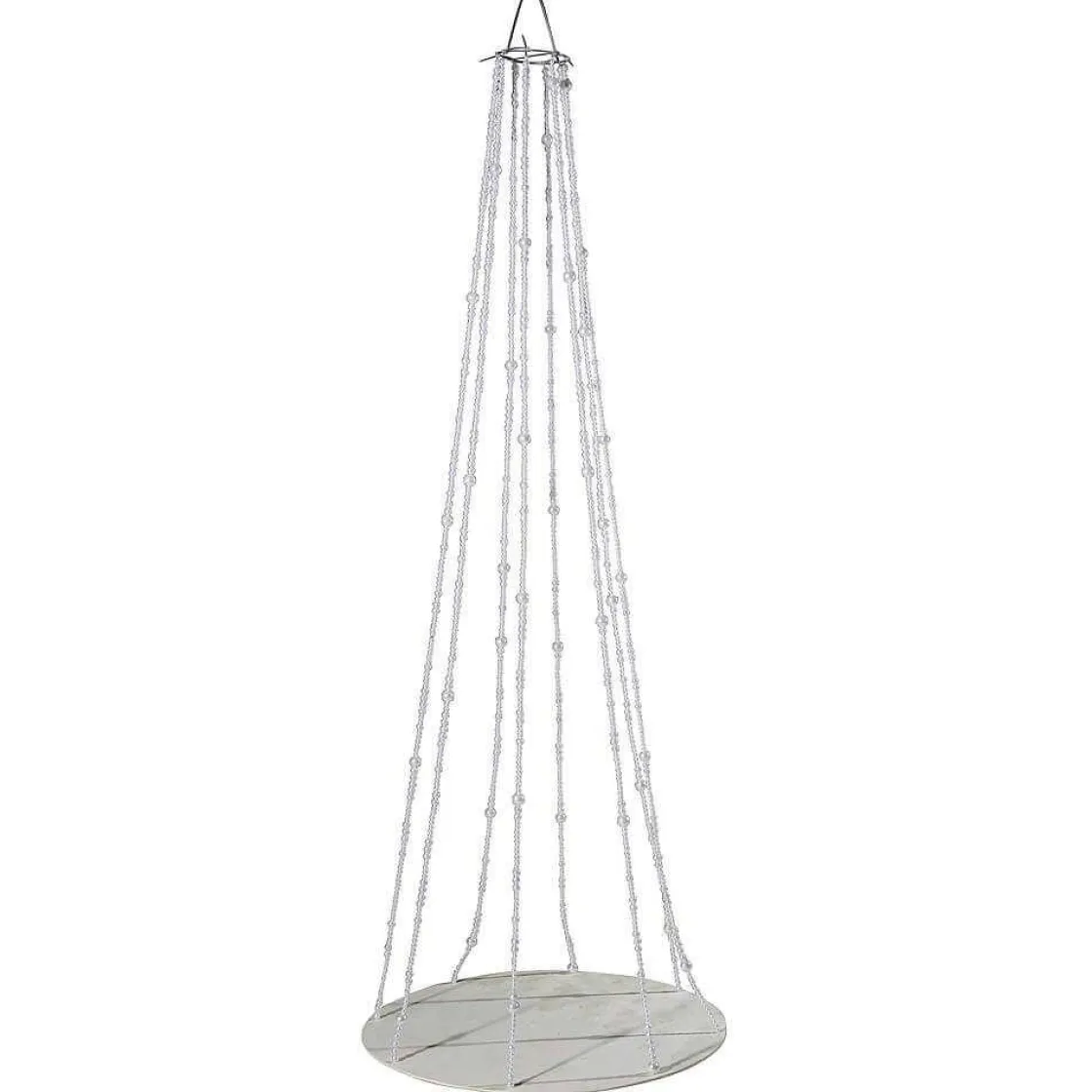 DecoWoerner Expositores Para Tiendas>Bandeja Colgante Con Cadenas De Perlas, Ø 60 Cm, Longitud 170 Cm