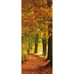 DecoWoerner Pancartas De Otoño>Bandera De Tela Ignífuga "Bosque De Otoño" 75 X 180 Cm