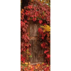 DecoWoerner Pancartas De Otoño>Bandera De Tela Ignífuga "Hojas De Otoño" 100 X 200 Cm