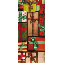 DecoWoerner Pancartas De Navidad E Invierno|Bandera De Navidad>Bandera De Tela Ignífuga "Regalos" De Tela De Bandera 75 X 180 Cm