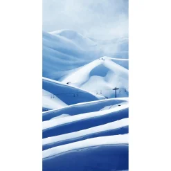DecoWoerner Decoración De Invierno|Pancartas De Navidad E Invierno>Bandera De Tela Ignífuga "Zona De Esquí" De Tela De Bandera 100 X 200 Cm