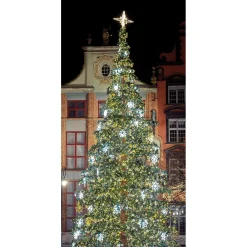 DecoWoerner Pancartas De Navidad E Invierno>Bandera De Tela Árbol De Navidad 100 X 200 Cm