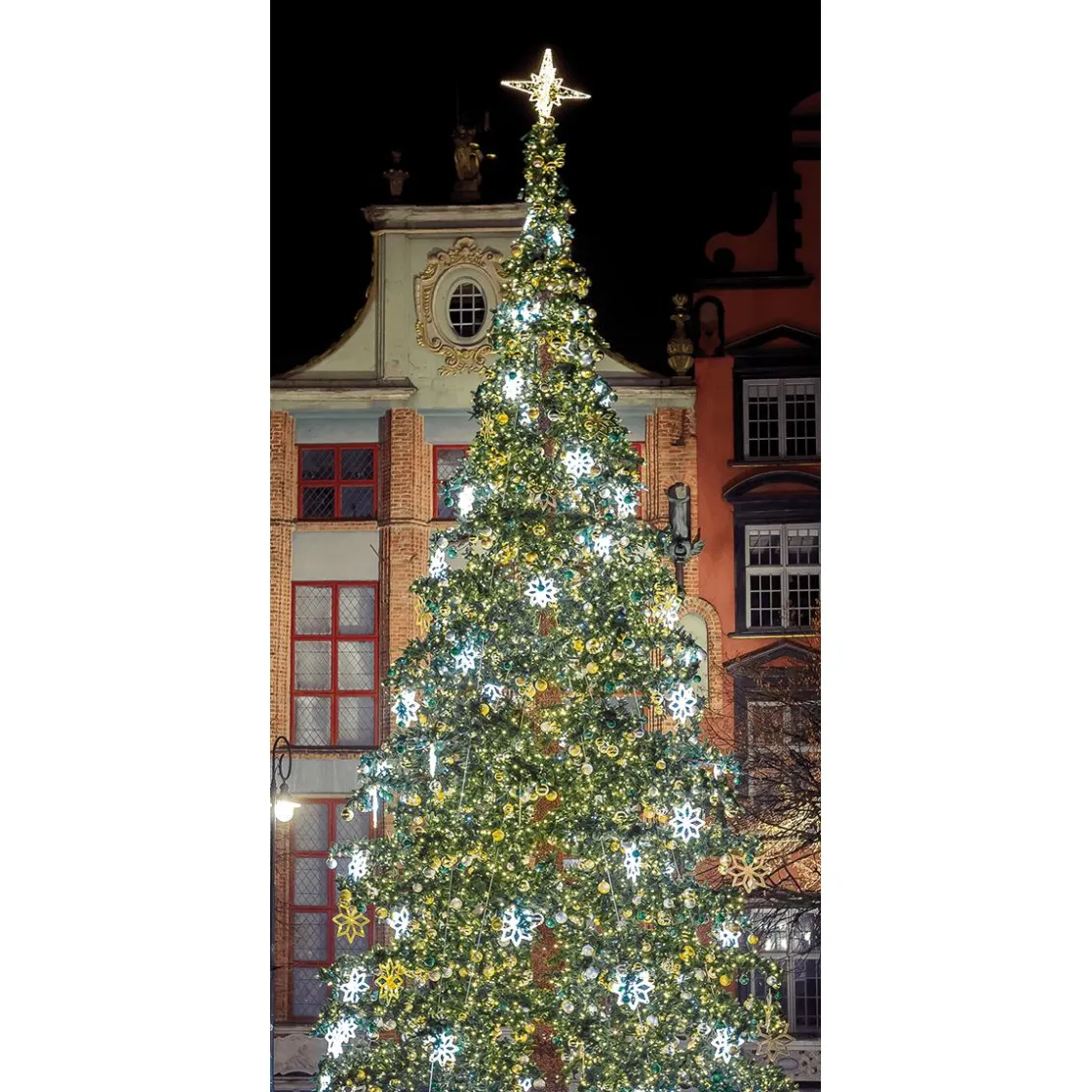 DecoWoerner Pancartas De Navidad E Invierno>Bandera De Tela Árbol De Navidad 100 X 200 Cm