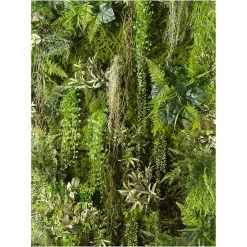 DecoWoerner Bandera Xxl>Bandera De Tela XL "Green Plant Wall" De Tela De Bandera Ignífuga De 150 X 200 Cm