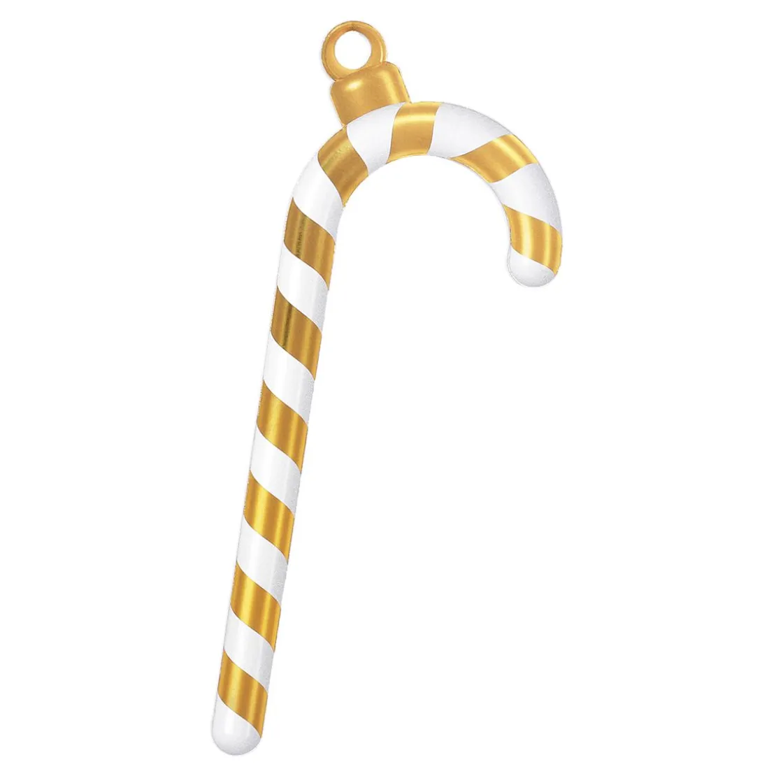 DecoWoerner Decoración De Invierno|Figuras De Navidad>Bastón De Caramelo Dorado / Blanco