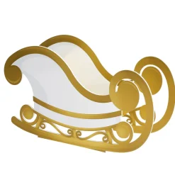 DecoWoerner Decoración De Invierno|Figuras De Navidad>B-bienes Trineo / Blanco 97 Cm