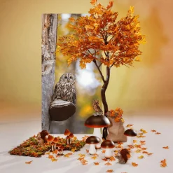 DecoWoerner Decoración De Otoño|Pancartas De Otoño>Búho Banderola De Tela 100 X 200 Cm