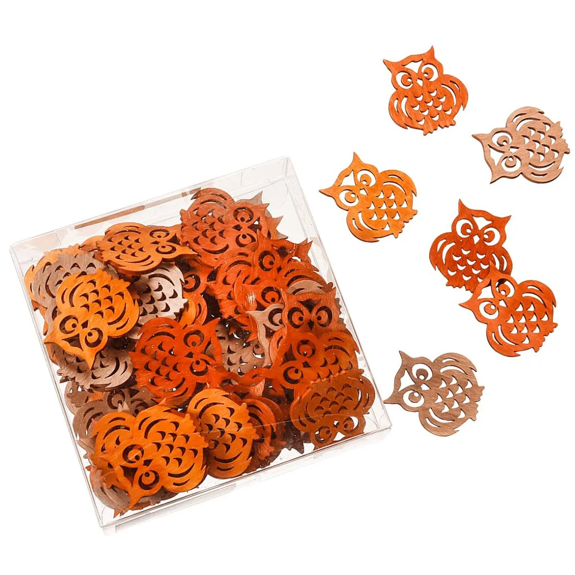 DecoWoerner Decoración Dispersa|Decoración De Otoño>Búho De Dispersión 72 Piezas