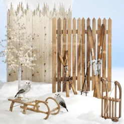 DecoWoerner Decoración De Animales|Decoración De Invierno>Búhos Decorativos De Piel Sintética 48 Cm