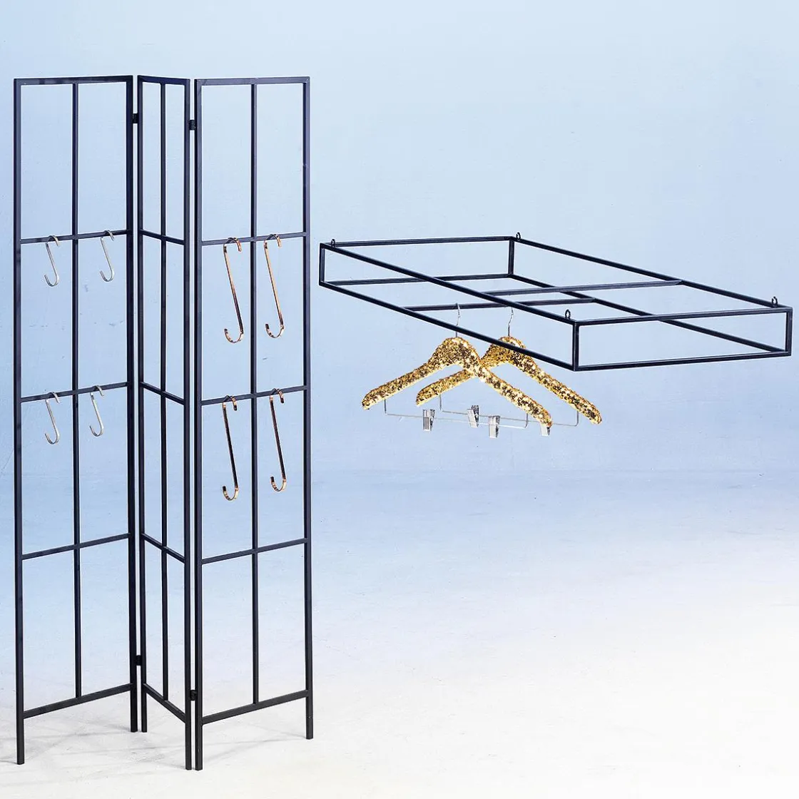 DecoWoerner Expositores Para Tiendas>Biombo De Metal Altura 160 Cm