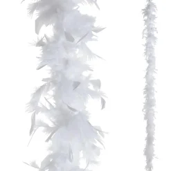 DecoWoerner Decoración Temática>Boa De Plumas, Blanca, 180 Cm