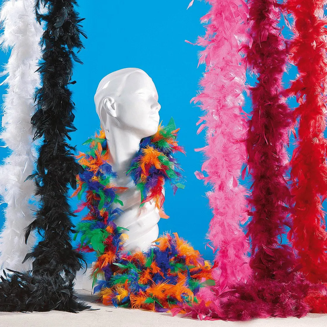 DecoWoerner Decoración Temática>Boa De Plumas, Colorida, 180 Cm