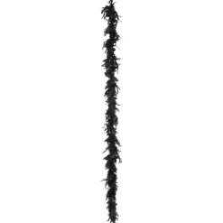 DecoWoerner Decoración Temática>Boa De Plumas, Negra, 180 Cm