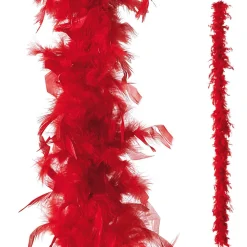 DecoWoerner Decoración Temática>Boa De Plumas, Roja, 180 Cm