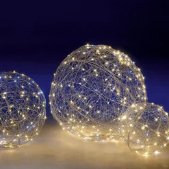 DecoWoerner Luz Decorativa|Luces De Navidad>Bola Con Iluminación LED Caliente Intermitente, 45 Cm