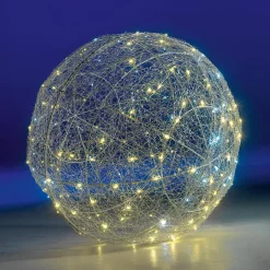 DecoWoerner Decoración Navideña Xxl|Luces De Navidad>Bola Con Iluminación LED Caliente Intermitente, 60 Cm