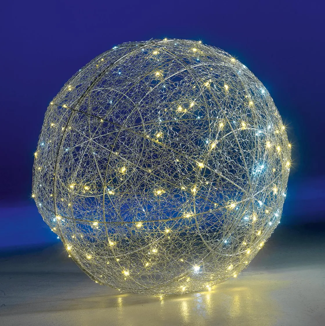 DecoWoerner Decoración Navideña Xxl|Luces De Navidad>Bola Con Iluminación LED Caliente Intermitente, 60 Cm