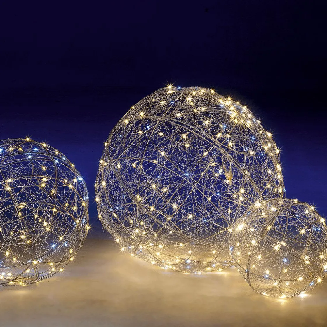 DecoWoerner Decoración Navideña Xxl|Luces De Navidad>Bola Con Iluminación LED Caliente Intermitente, 60 Cm