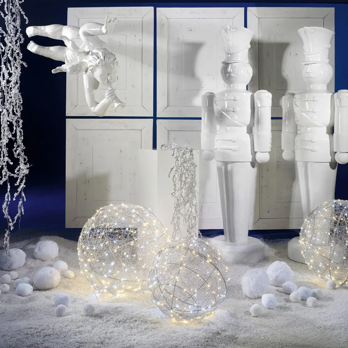 DecoWoerner Decoración Navideña Xxl|Luces De Navidad>Bola Con Iluminación LED Caliente Intermitente, 60 Cm