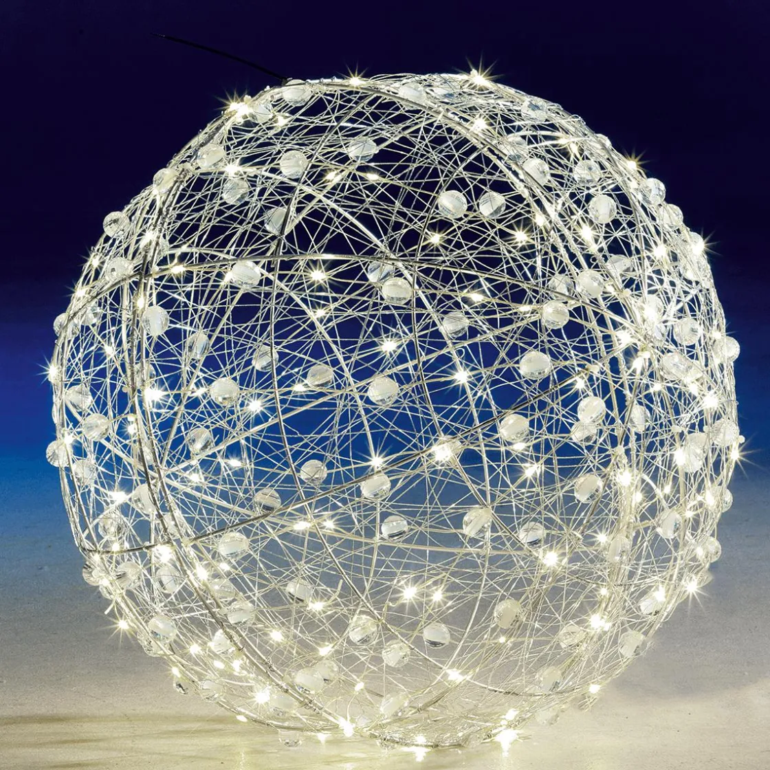 DecoWoerner Luz Decorativa|Luces De Navidad>Bola De Alambre Con Luz LED Ø 45 Cm