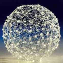 DecoWoerner Luz Decorativa|Decoración Navideña Xxl>Bola De Alambre Con Luz LED Ø 60 Cm