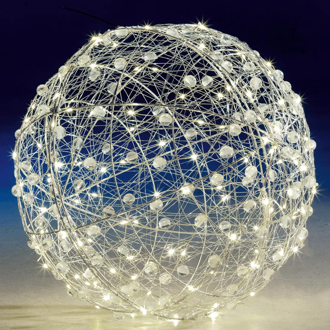 DecoWoerner Luz Decorativa|Decoración Navideña Xxl>Bola De Alambre Con Luz LED Ø 60 Cm