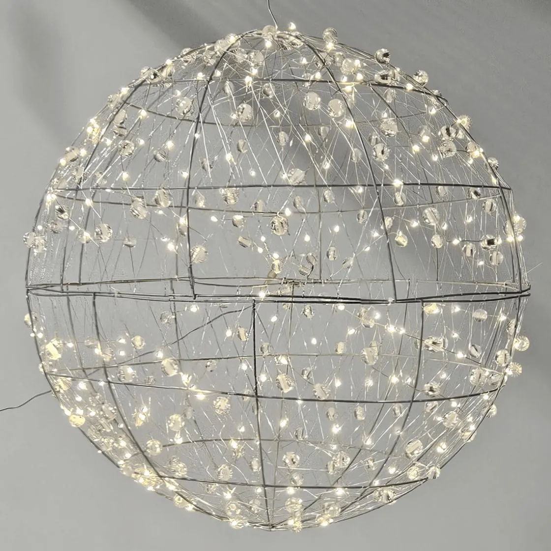 DecoWoerner Luz Decorativa|Decoración Navideña Xxl>Bola De Alambre Con Luz LED Ø 60 Cm