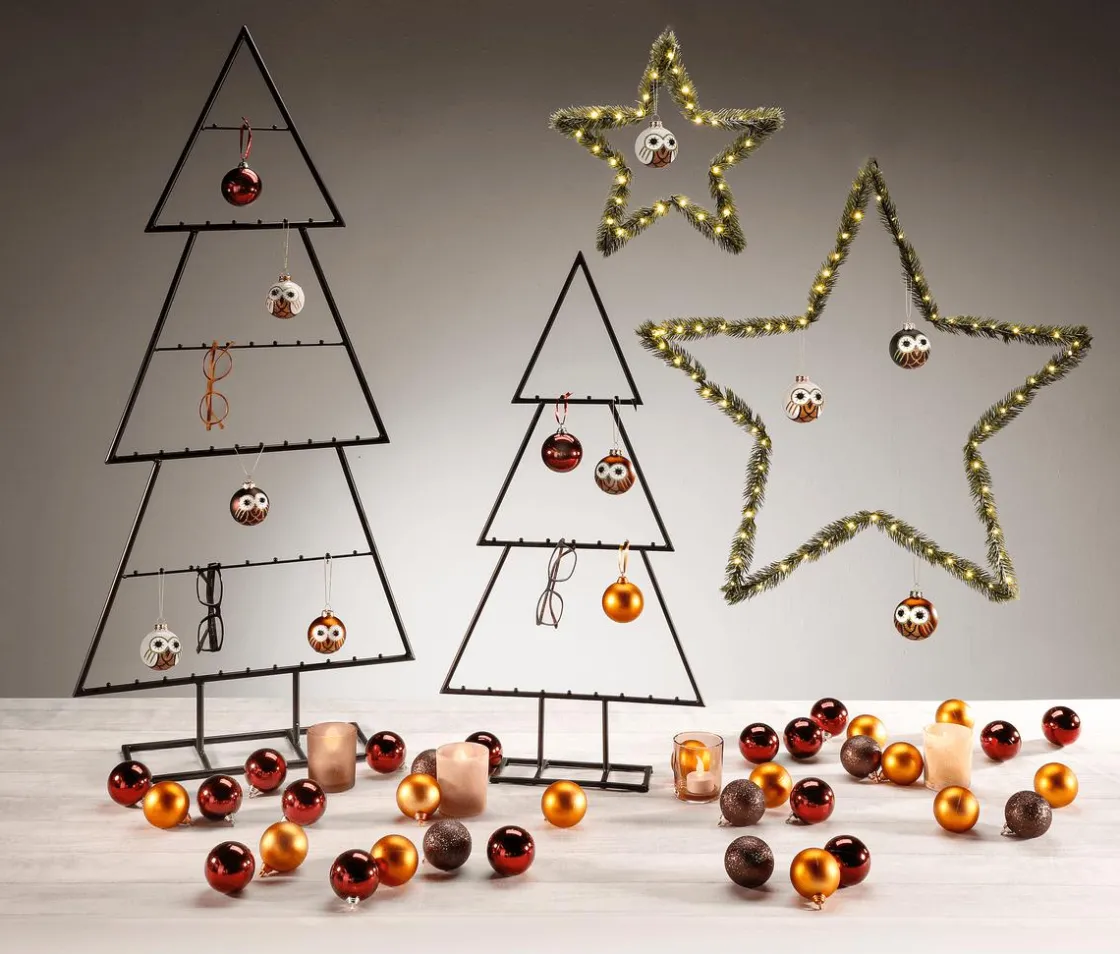 DecoWoerner Bolas De Navidad>Bola De Cristal Para Colgar "Búho" 24 Unidades En Caja