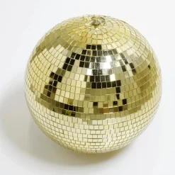 DecoWoerner Decoración Temática>Bola De Discoteca Dorada, Ø 30 Cm