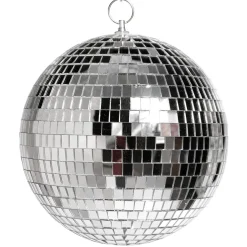 DecoWoerner Decoración Temática>Bola De Discoteca Plateada, Ø 20 Cm