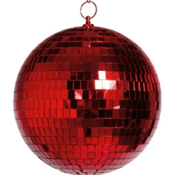 DecoWoerner Decoración Temática>Bola De Discoteca Roja, Ø 40 Cm