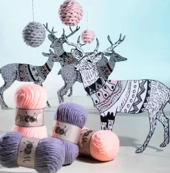 DecoWoerner Decoración De Invierno>Bola De Lana Decorativa XXL 40 X 22 Cm