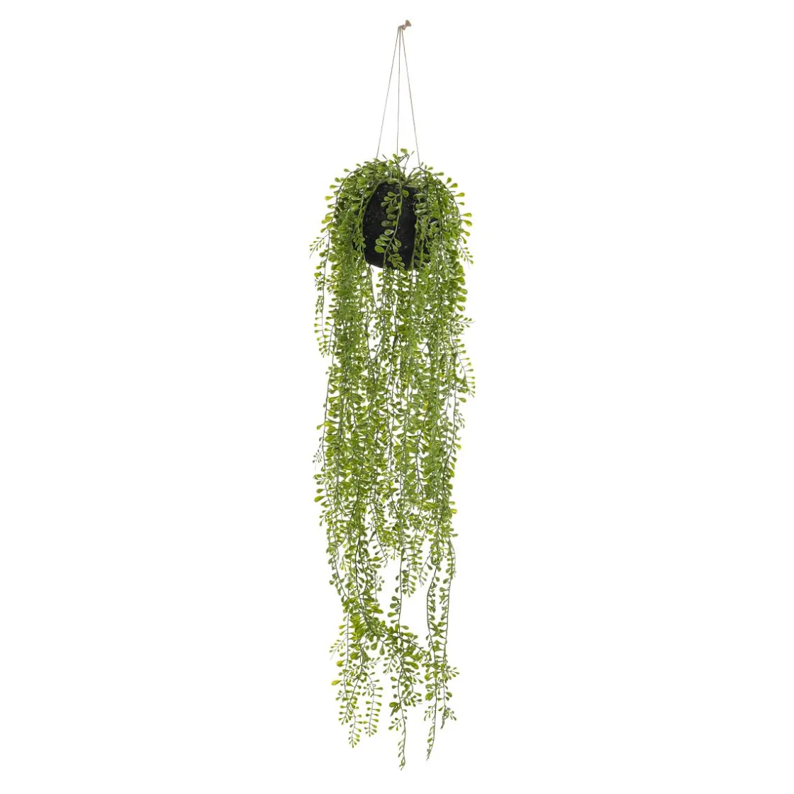 DecoWoerner Plantas Colgantes>Bola De Musgo Artificial Senecio Planta Colgante 75 Cm