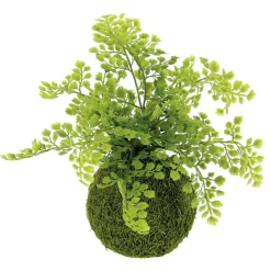 DecoWoerner Plantas Verdes|Plantas De Interior>Bola De Musgo Artificial Con Helecho Culantrillo 30 Cm
