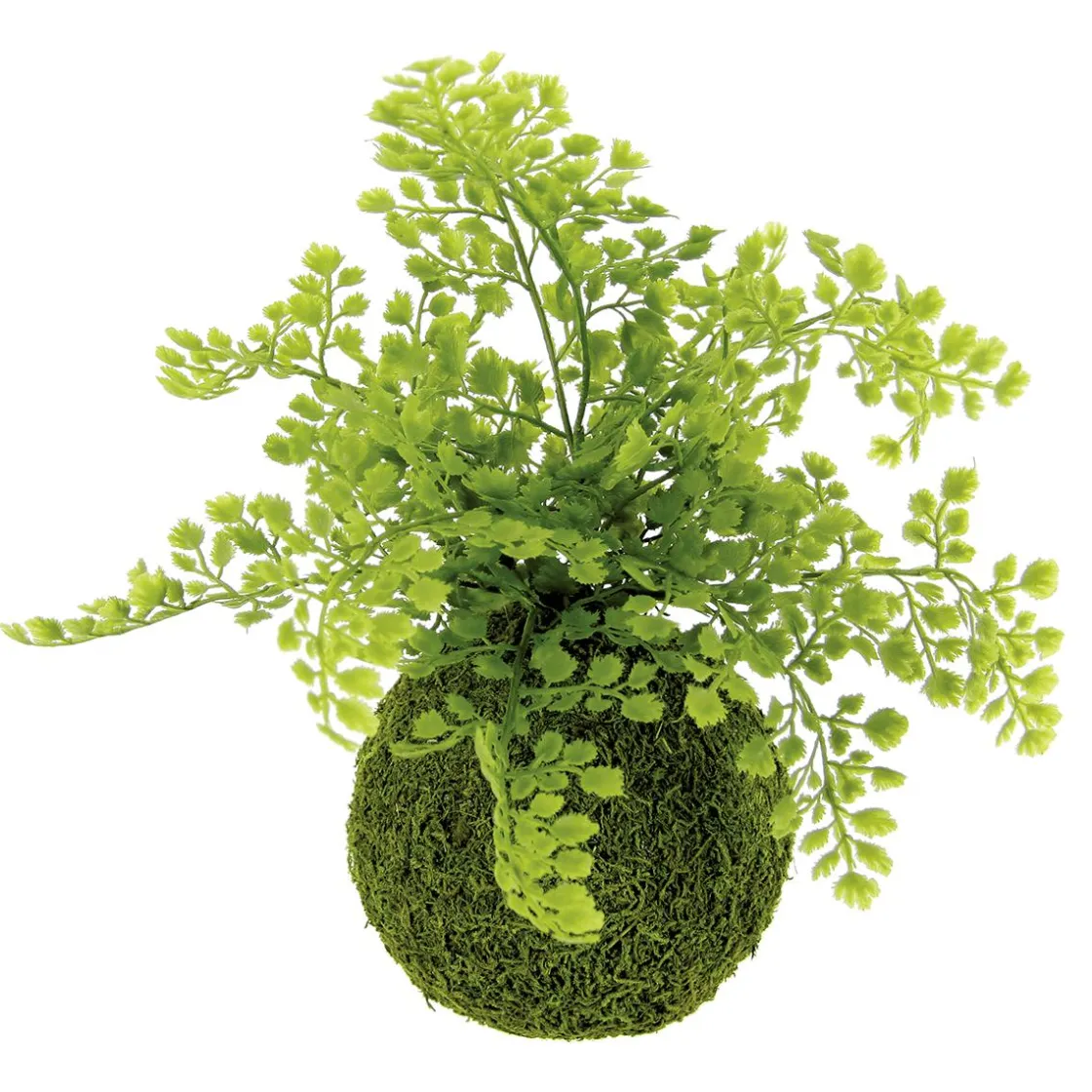 DecoWoerner Plantas Verdes|Plantas De Interior>Bola De Musgo Artificial Con Helecho Culantrillo 30 Cm