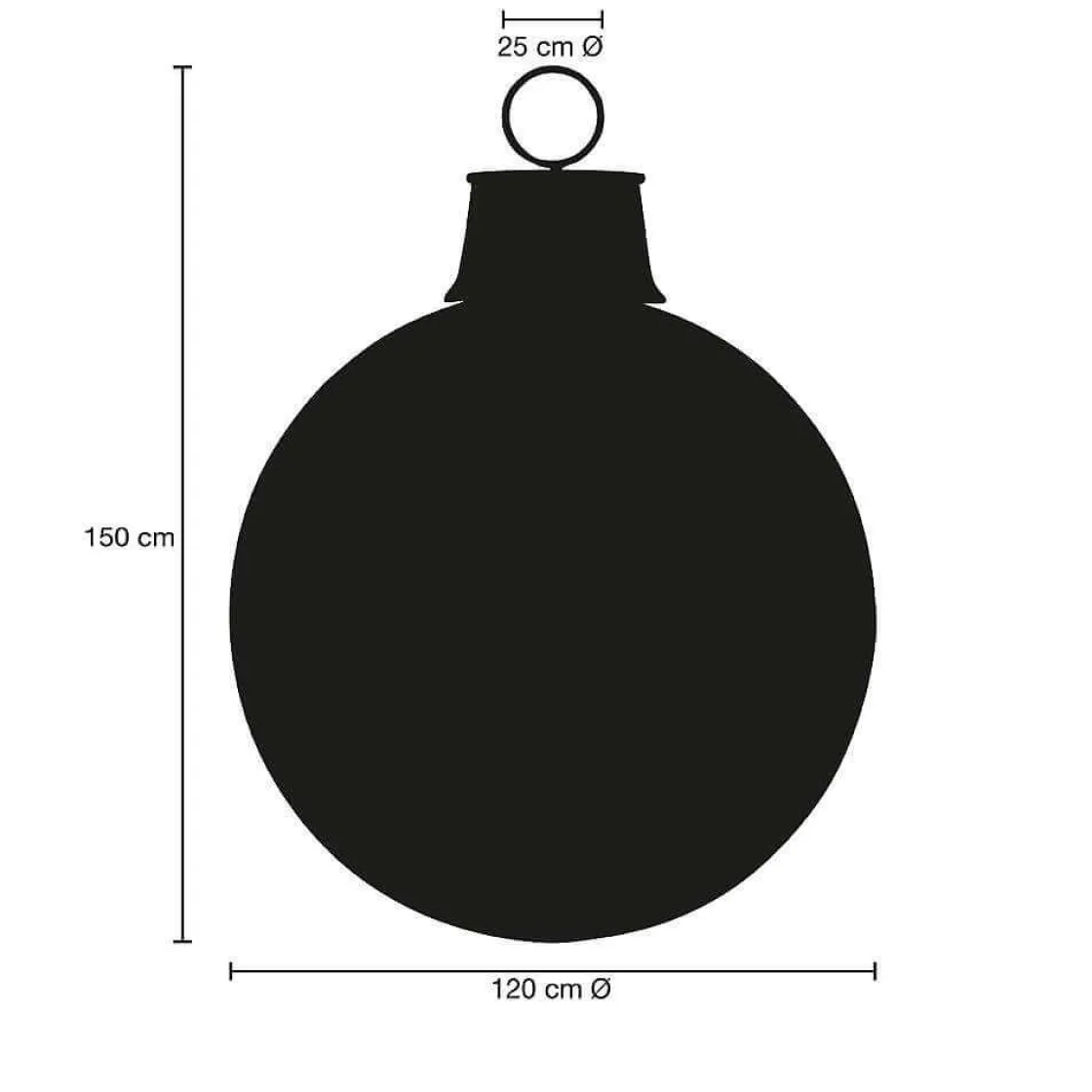 DecoWoerner Bolas De Navidad>Bola De Navidad 120 Cm, Colores Personalizados