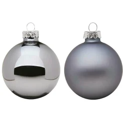 DecoWoerner Bolas De Navidad>Bola De Navidad De Vidrio 6 Cm, Azul Piedra, 10 Piezas