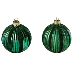 DecoWoerner Bolas De Navidad>Bola De Navidad De Vidrio 8 Cm, 2 Piezas,