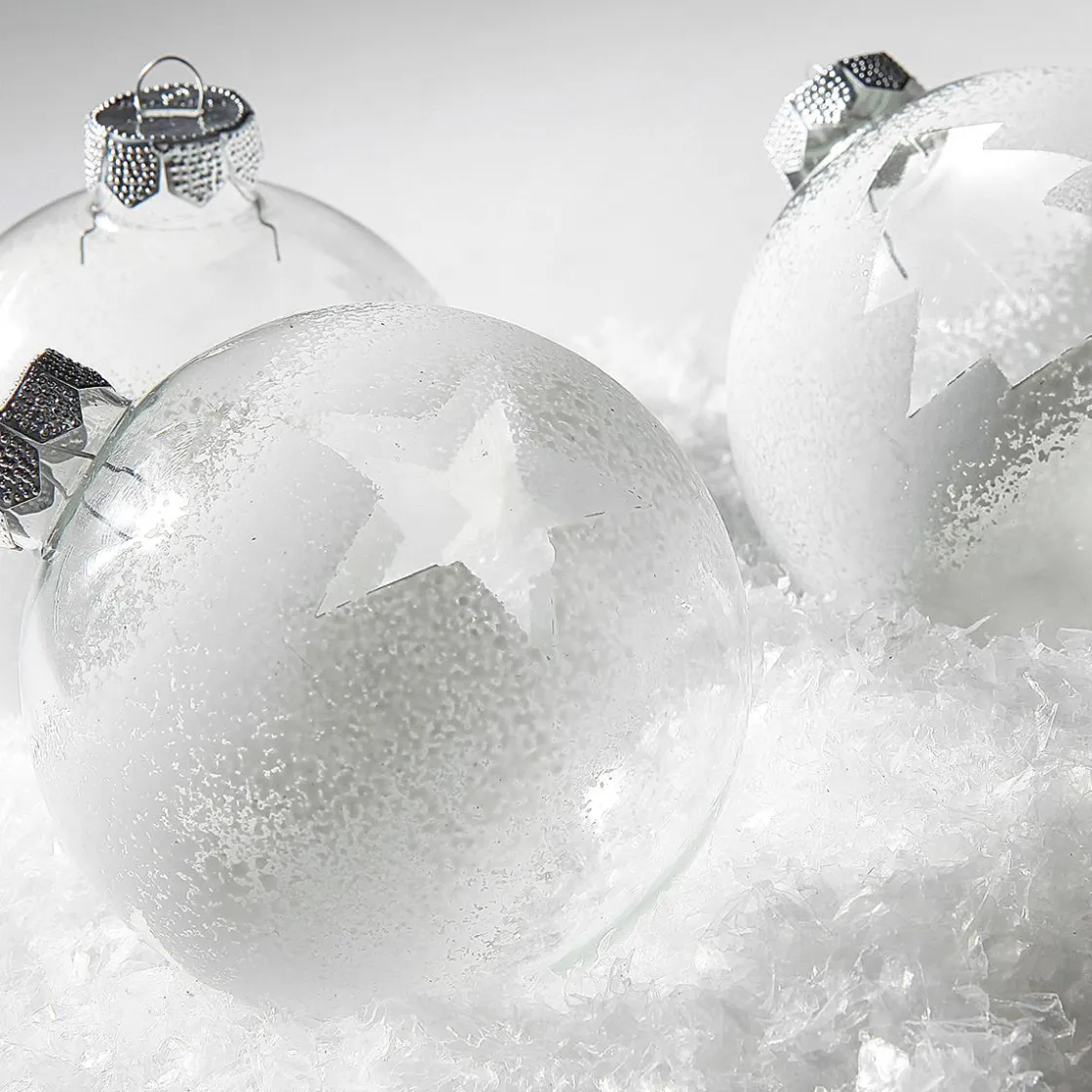 DecoWoerner Bolas De Navidad>Bola De Navidad De Vidrio 6 Cm, Blanca, 10 Piezas