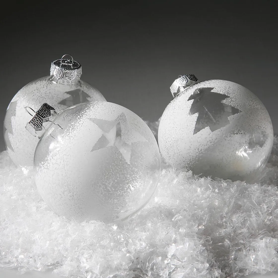 DecoWoerner Bolas De Navidad>Bola De Navidad De Vidrio 6 Cm, Blanca, 10 Piezas