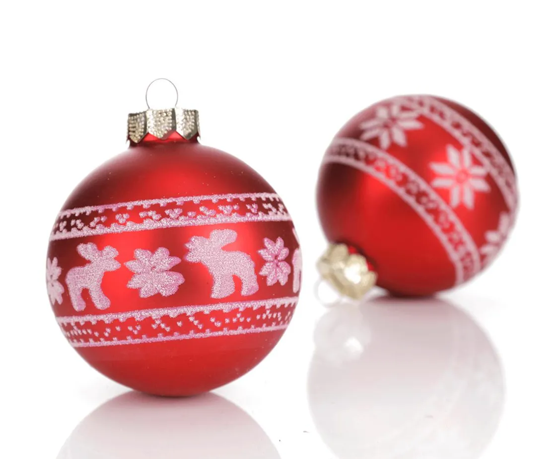 DecoWoerner Bolas De Navidad>Bola De Navidad De Vidrio "Nordic" 8 Cm, 12 Piezas