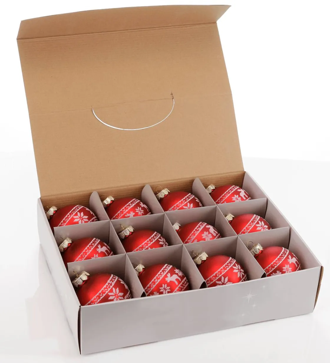 DecoWoerner Bolas De Navidad>Bola De Navidad De Vidrio "Nordic" 8 Cm, 12 Piezas
