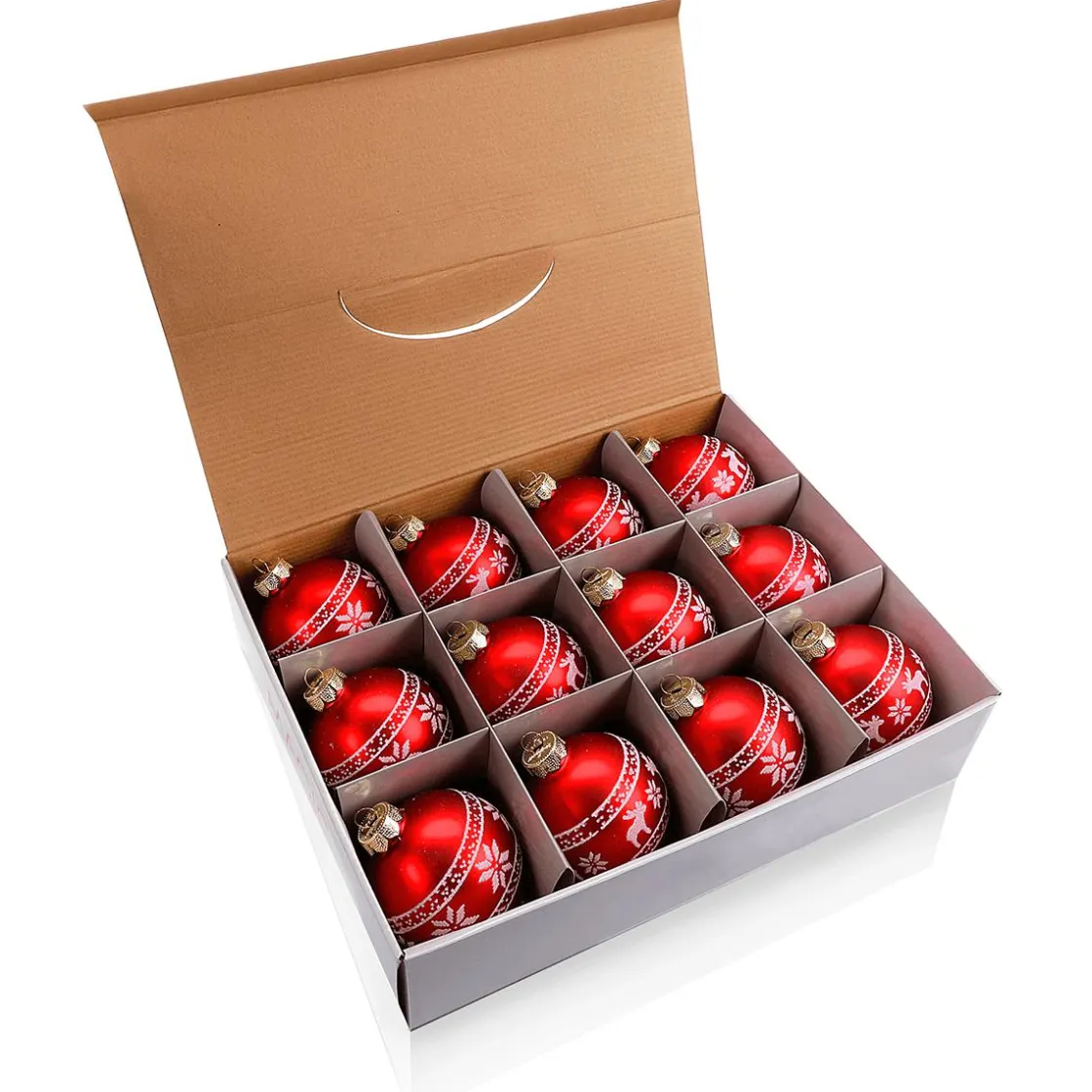 DecoWoerner Bolas De Navidad>Bola De Navidad De Vidrio "Nordic" 8 Cm, 12 Piezas