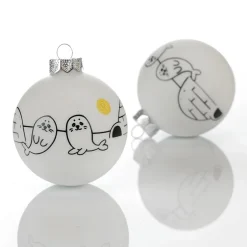 DecoWoerner Bolas De Navidad>Bola De Navidad De Vidrio "Ártico" 8 Cm, 12 Piezas
