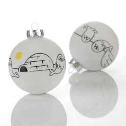 DecoWoerner Bolas De Navidad>Bola De Navidad De Vidrio "Ártico" 8 Cm, 12 Piezas