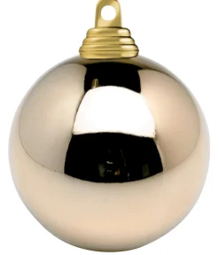 DecoWoerner Bolas De Navidad>Bola De Navidad Poco Inflamable, Bronce Brillante 10 Cm, 6 Piezas