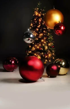 DecoWoerner Decoración Navideña Xxl|Bolas De Navidad>Bola De Navidad XXL Brillante, 50 Cm